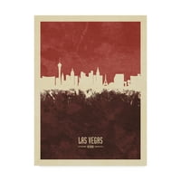 אמנות סימן מסחרי 'לאס וגאס נבדה סקייליין אדום II' אמנות בד מאת מייקל טומפסט