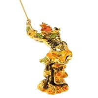 פנג שואי זהב 8 קוף קינג פסלון שמש ווקונג פסל חמורה בית מתנה לברכה עיצוב בית -D