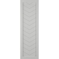 עבודת טחנה של EKENA 15 W 78 H True Fit PVC לוח יחיד שברון סגנון מודרני סגנון קבוע תריסי הר, Bailstorm